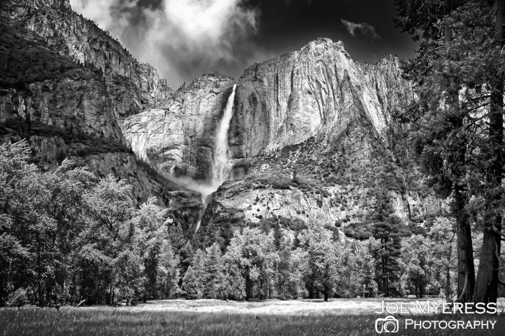 Yosemite Falls in BW